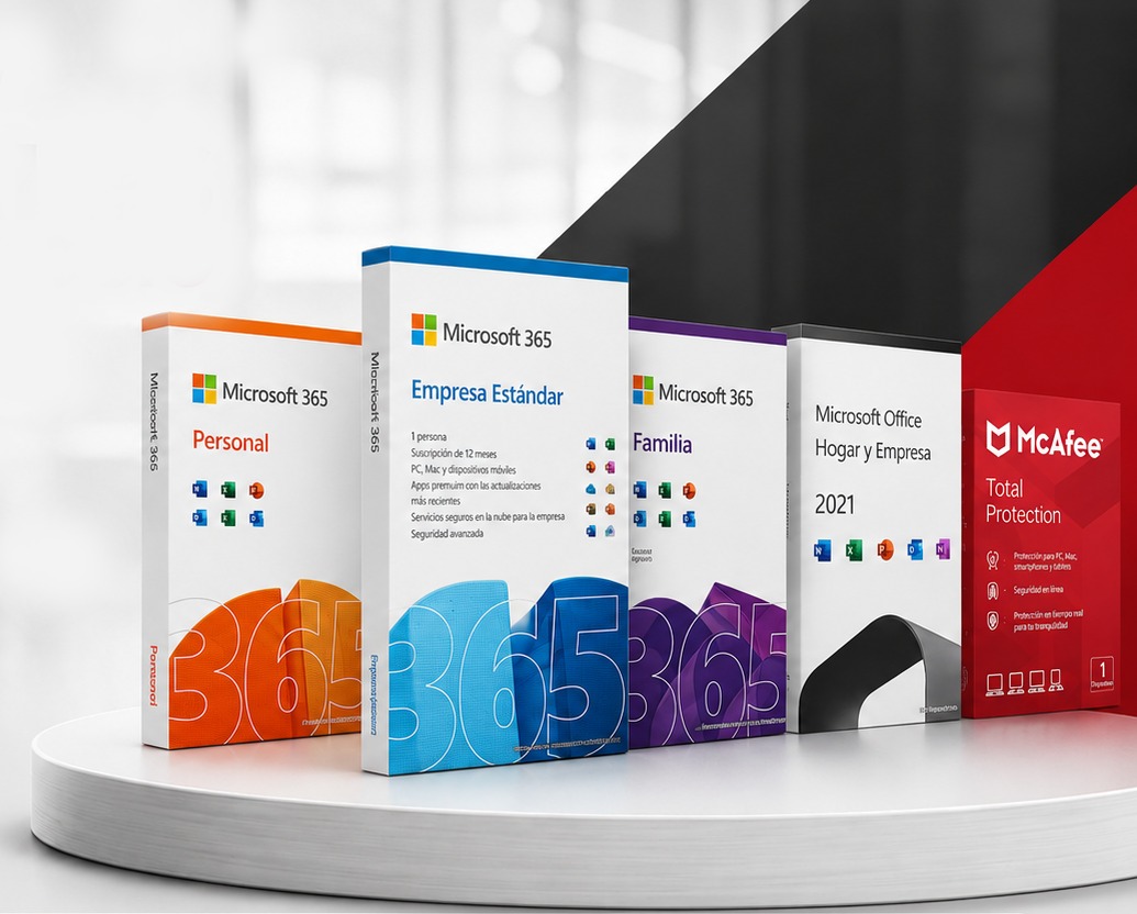 Licencias digitales originales Microsoft 365 y McAfee para empresas en Tijuana